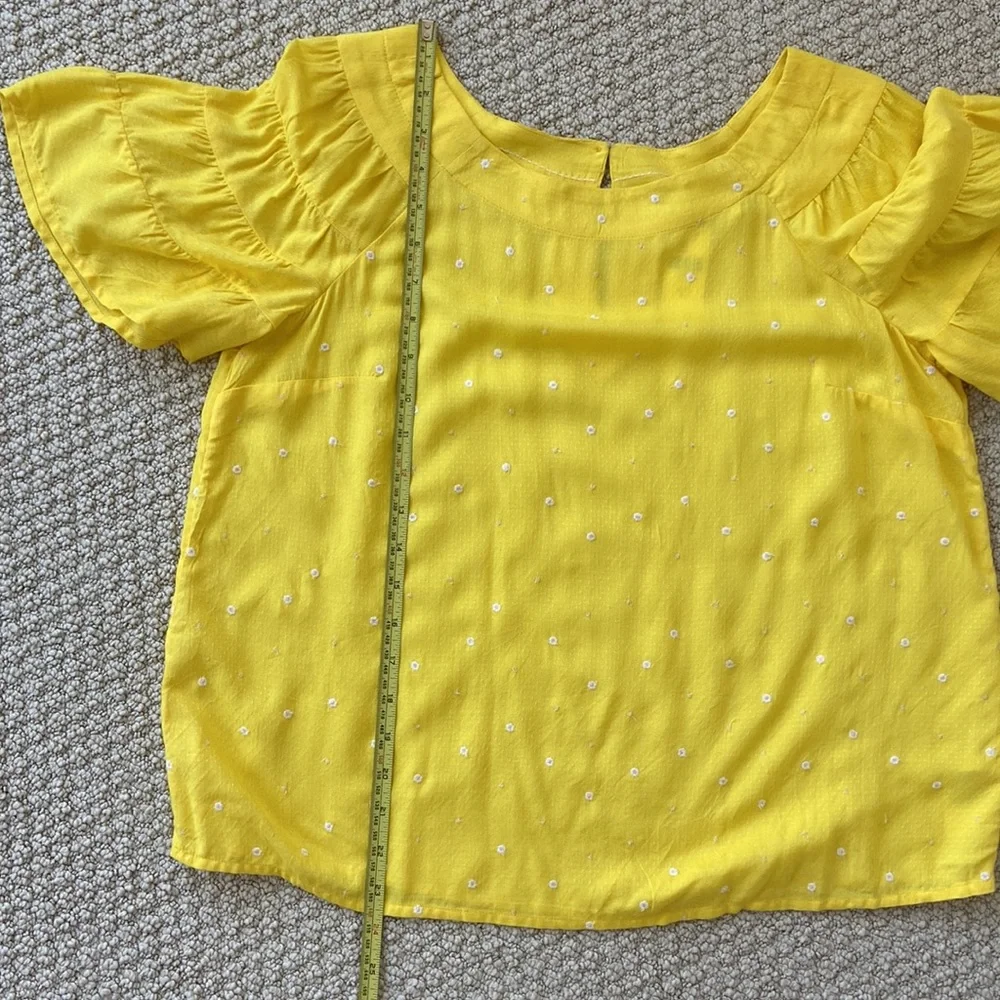 Anthro Maeve top, sz 6, yellow, NWT, viscose - Picture 9 of 10